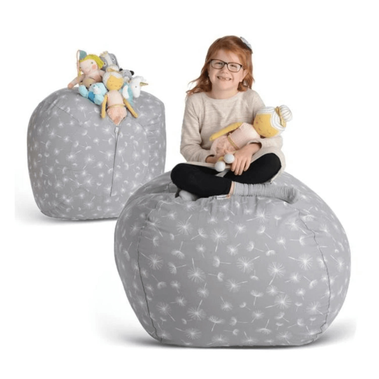 VINGO Kuscheltier Aufbewahrung Sitzsack Kinder Spielzeug Stofftier